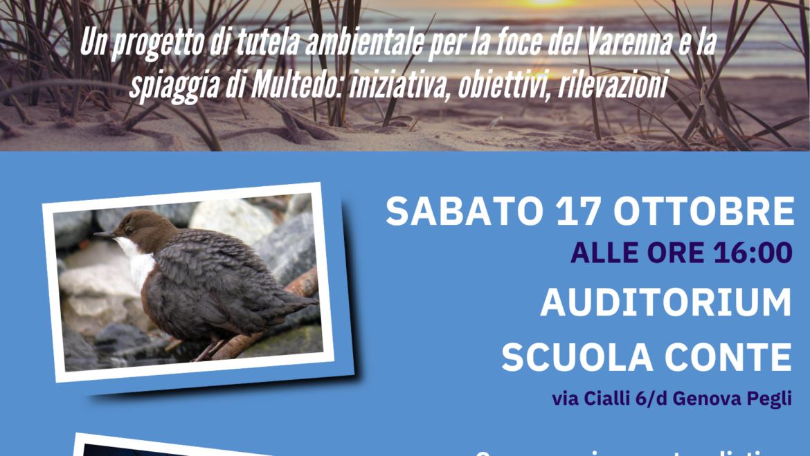 AMMIRARE – incontro di presentazione del progetto – sabato 17 ottobre 2026 alle ore 16.00, presso l’Auditorium della Scuola Conte, in via Cialli 6/d a Genova Pegli